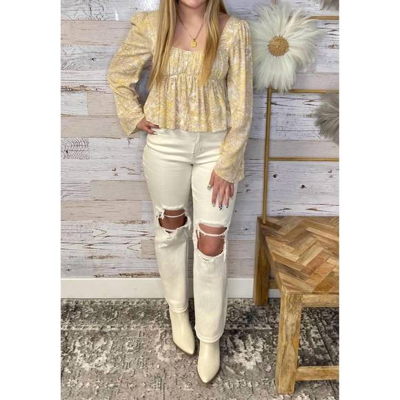 MICA DENIM Jeans New Mica Denim Distressed Dad Jean In Ecru Poshmark